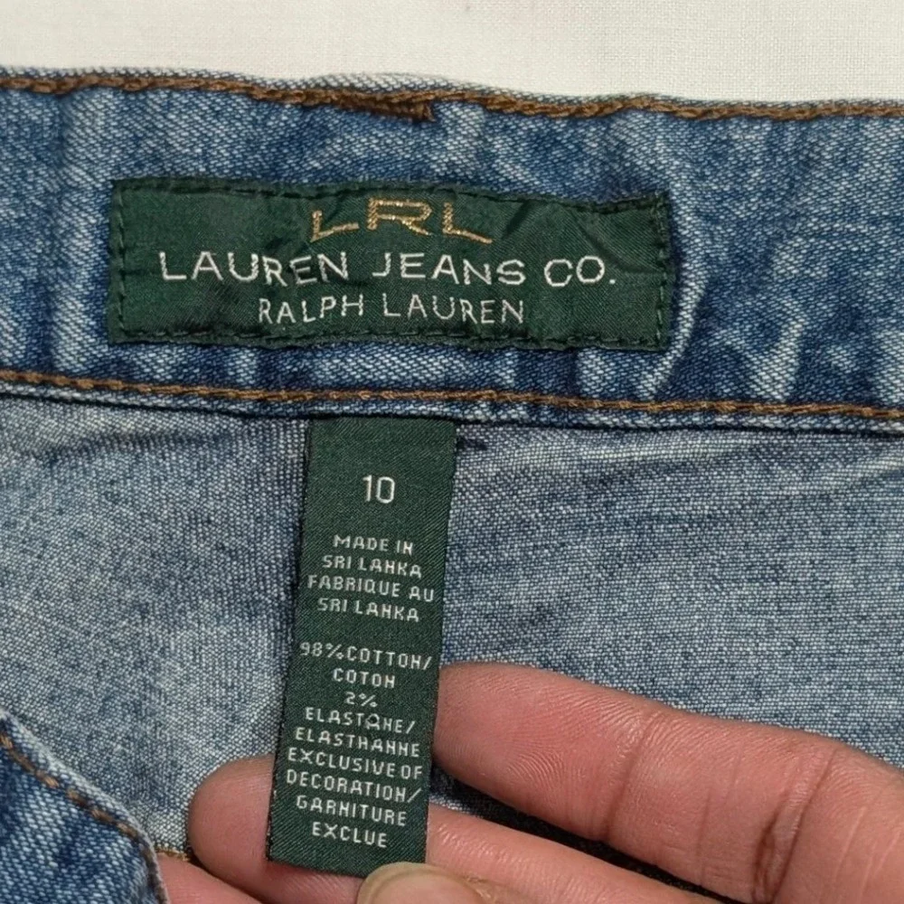 Lauren Ralph Lauren Jeans Co Blue Bootcut Flap Pocket Denim Pants Womens 10
